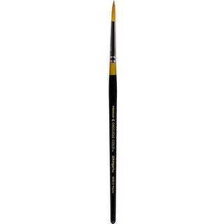 Kingart Premium Original Gold 9000-6 Round Series Kunstner Brush Golden Taklon Syntetisk h?r kort h?ndtag til akryl akvarelolie og gouache-maleri