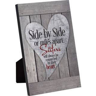 Dexsa Sisters Wood Plaque - Made in the USA - 6X9 - Klassisk rammev?g & bordpladsedekoration | Easel og h?ngende krog | Side om side eller miles