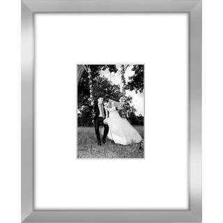 AmericanFlat 11x14 Billedramme i s?lv - Brug som 5x7 ramme med Mat eller 11x14 ramme uden mat - konstrueret tr? med knust resistent glas og inklu