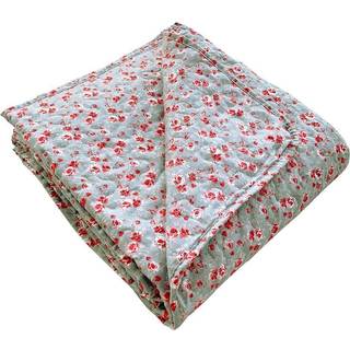DACORE Picnicplaid små blomstret 130 x 170 cm - grå/rød