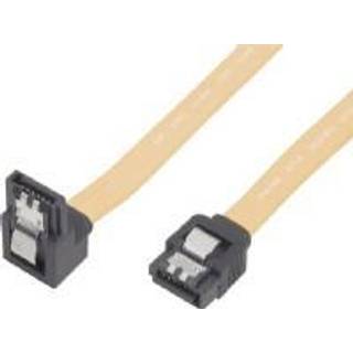 Gult SATA II (300) kabel L-type med kort stik 1x