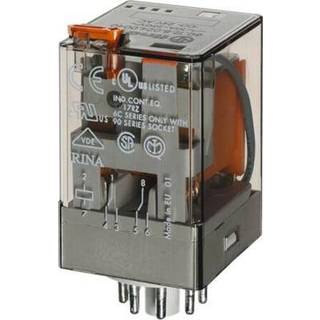 Finder Relæ 10a 2 pol 230vac test knap