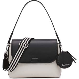 Calvin Klein Millie 2 i 1 klap skuldertaske & crossbody Cherub White/Black