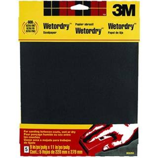 3M Wetordry Sandpapir 5 ark 9 i x 11 i 220 Grit Meget fin brug til våd og tør slibning til slibning mellem lag med lak lakmaling og andet finish