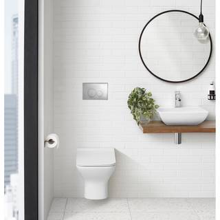 Swiss Madison Well Made Forever Wall Mount Actuator Flush Push-knapplade i Chrome SM-WC001s