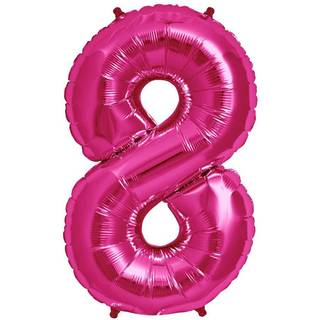 Folienballon Zahl 8 Pink