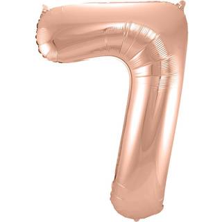 Folienballon Zahl 7 Rose Gold