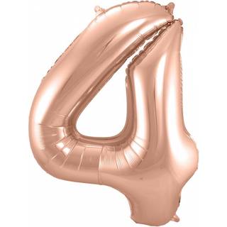 Folienballon Zahl 4 Rose Gold