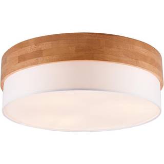 Loftslampe Seasons træ/hvid Ø 50 cm