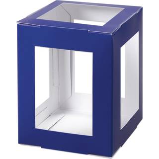 Laternen Rohling eckig 13,5x13,5x18cm 5 Stück - Dunkelblau