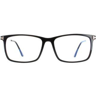 Tom Ford FT5758-F-B Asian Fit Blue-Light Block 001 56 Briller Mænd Black - Shiny Black - 56mm