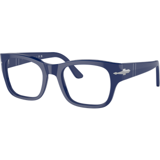 Persol Unisex PO3297V 1170 Optiske stel Acetat Blå Transparent Firkantet Normal - Blå