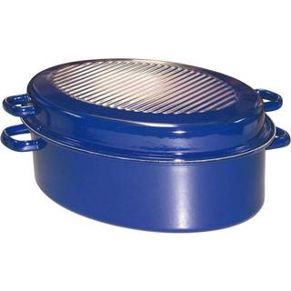 Riess Classic Spezialartikel Gänsebräter 38 cm oval - Emaille - Blau