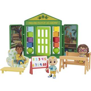 Cocomelon School Time Deluxe Playtime Set - JJ Bella Ms. Appleberry L?reren og 5 tilbeh?r (Tabel -COT -l?nestolens staffeliev?gge) - Leget?j til