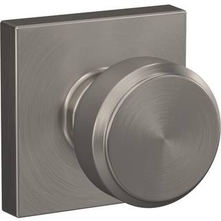 Schlage F10 BWE 619 Col Bowery Door Knob med Collins Trim Hall & Closet Passage Lock Satin Nickel