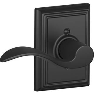 Schlage Accent Lever med Addison trim ikke -drejningslås i mat sort - venstrehåndet - F170 ACC 622 Tilføj LH
