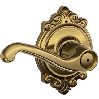 Schlage F40 Fla 609 Brk Brookshire Collection Flair Privacy Lever Antik messing