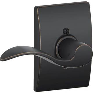 Schlage Accent Lever med Century Trim Non -Turning Lock i ældre bronze - Venstrehåndet