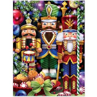 Vermont Christmas Company Three Nutcrackers Christmas Jigsaw Puzzle 550 Piece