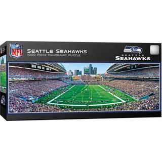 Master Pieces NFL Seattle Seahawks Stadium Panorama Jigsaw Puzzle 1000 Pieces - 13 """" X 39 """" (91431)