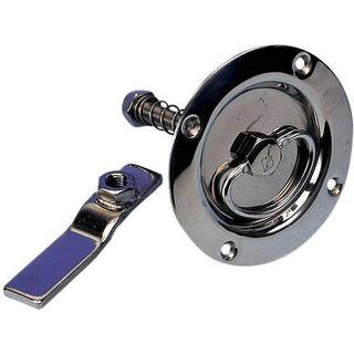 Dørkbeslag Roca, Ø100 mm, låsbar, fjederbelastet, syrefast rustfrit AISI 316