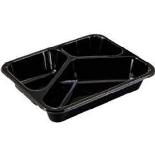 Plastbakke t/ovn CPET sort 420stk/kar 3-rums 1025ml 2227