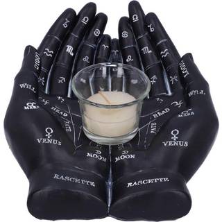 Schwarze Handlese-Hände Kerzenhalter