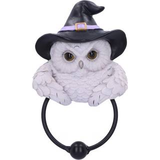 Schneeeule mit Hexenhut Türklopfer 21cm
