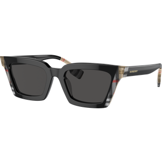 Burberry Kvinde BE4392U BRIAR 405587 Solbriller Acetat Sort Grå Firkantet Normal