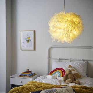 glow glow Yellow Feather 40cm Shade