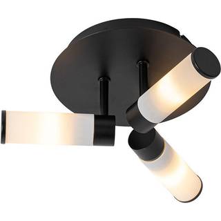 Moderne badeværelsesloftslampe sort 3-lys IP44 - Bath