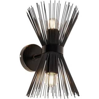 Art Deco væglampe sort 2-lys - Broom