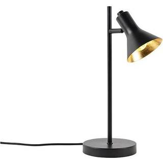 Moderne bordlampe sort med guld 1-lys - Magno
