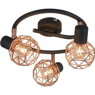 Moderne spotlight sort med kobber 3-lys - Mesh