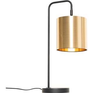 Moderne bordlampe sort med guld - Lofty