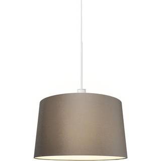 Moderne pendellampe hvid med skærm 45 cm Taupe - Combi 1