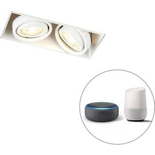 Smart indbygget spotlight hvid trimless inkl. 2 WiFi GU10 - Oneon 2