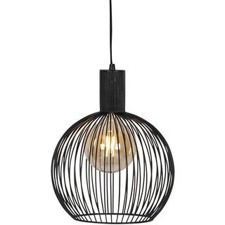 Design rund hængende lampe sort 30 cm - Wire Dos