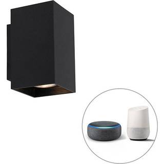 Moderne smart væglampe sort inkl. 2 WiFi GU10 - Sandy