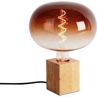 Rustik bordlampe træ natur inkl. LED G220 - Bloc