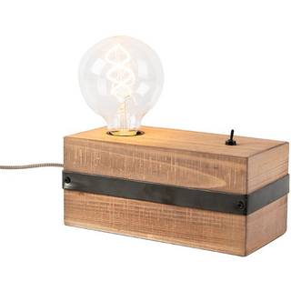 Industriel bordlampe træ - Reena