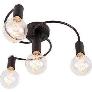Art Deco loftslampe sort 4-lys - Facil