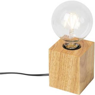 Rustik bordlampe træ natur - Bloc
