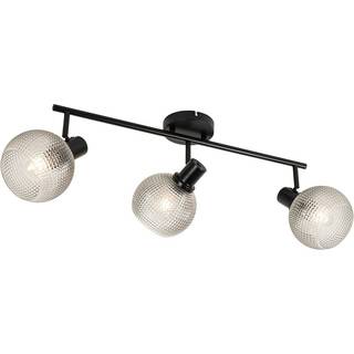 Design Spotlight Sort med Røgglas 3-lys - Chico