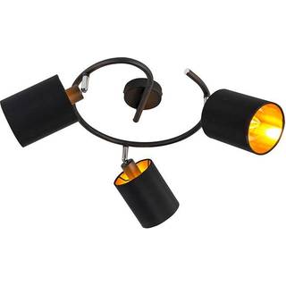 Smart moderne loftslampe sort inkl. 3 WiFi B35 - Lofty
