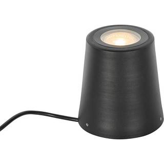 Moderne haveplet sort rund IP65 - Lennard