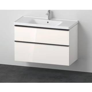 Duravit D-Neo (skab+vask), hvid højglans, 2-skuffer, 1000 mm