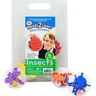 Klar 2 L?r Giant Stampers - Insekter - S?t 1 - S?t med 6 - Let at holde skumstempler til b?rn - Kunst- og h?ndv?rksstempler til sk?rme -plakater