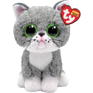 Ty Beanie Boos Fergus katten med store gr?nne ?jne og glitter - den overd?dige med store glitrende ?jne 15 cm T36581