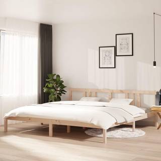 sengeramme uden madras 200x200 cm massivt træ